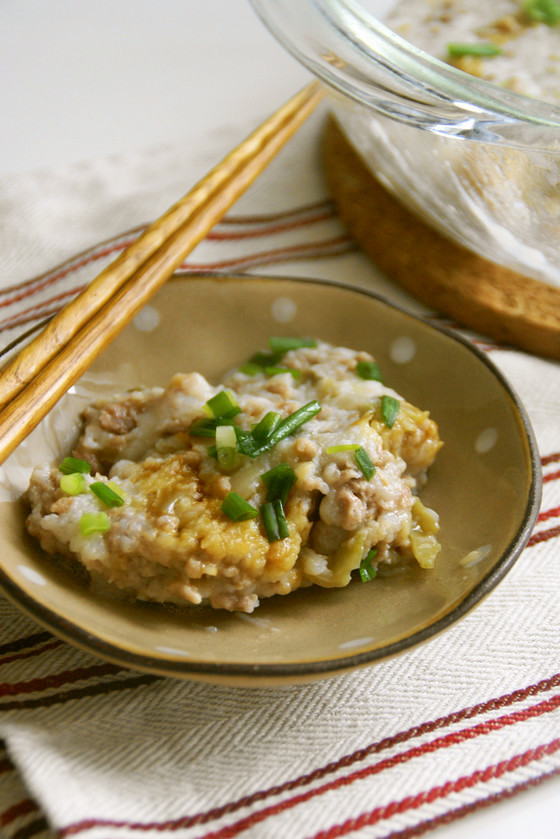 簡単☆長芋と挽肉の中華風レンジ蒸しの画像