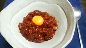 お手軽!マグロの韓国風ユッケ