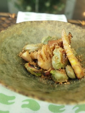 焼き筍とソラマメのおつまみサラダ