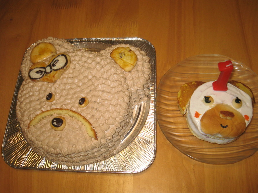 記念すべき一歳のお誕生日は手作りケーキ♪の画像
