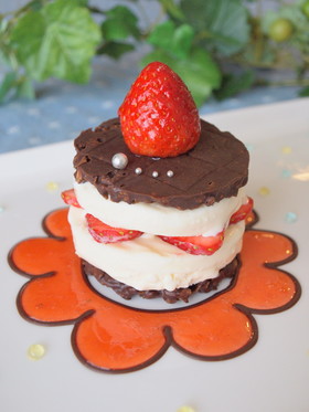 アイスクリームdeいちごのチョコフィーユ