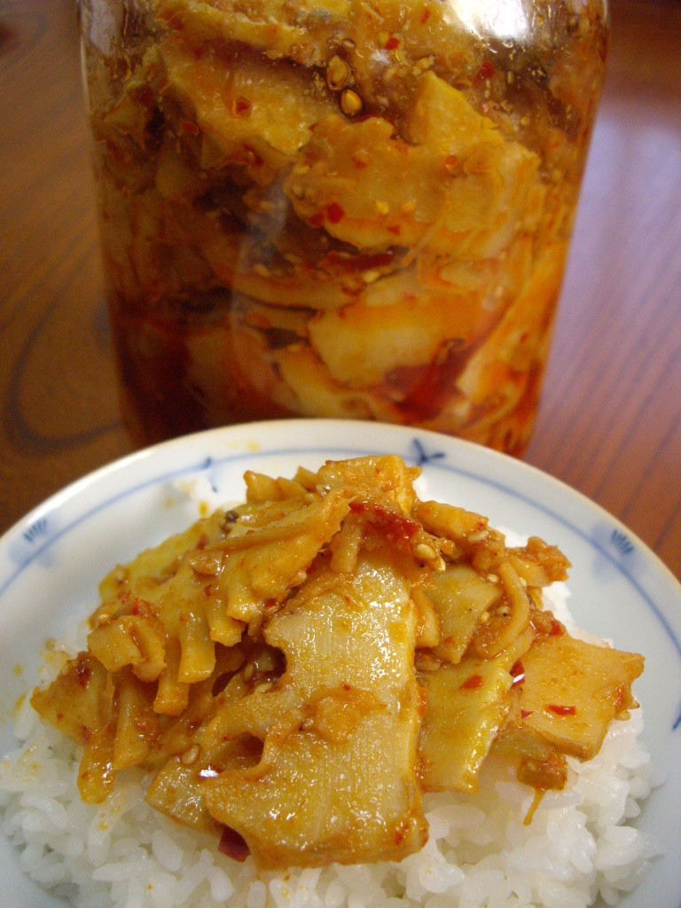 たけのこで作る保存食！食べるラー油メンマ。の画像