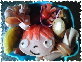 簡単☆ポニョ顔風キャラ弁