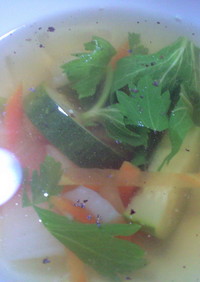 とりハムの茹で汁で極上スープ
