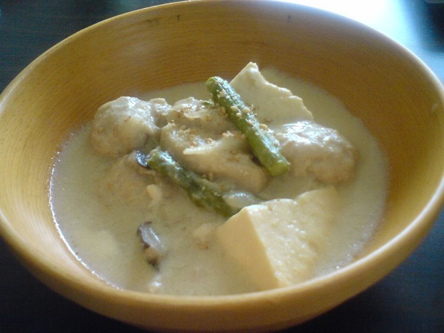 豆乳＆豆腐のこっくり優しいスープの画像