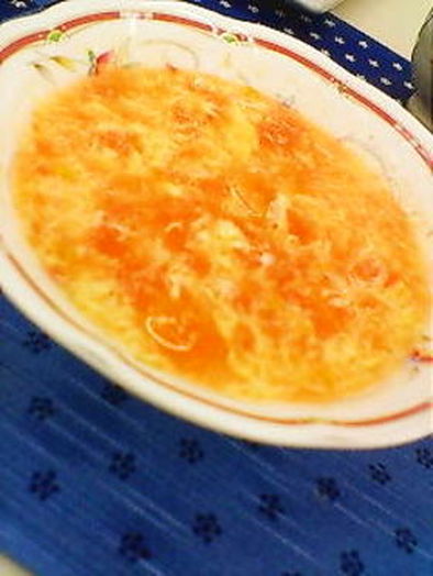 トマトと卵のさっぱりスープの写真