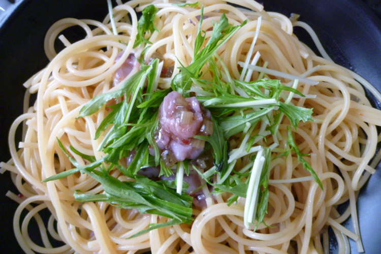 和えるだけ たこわさの和風パスタ レシピ 作り方 By ｍｉｙｕmama クックパッド