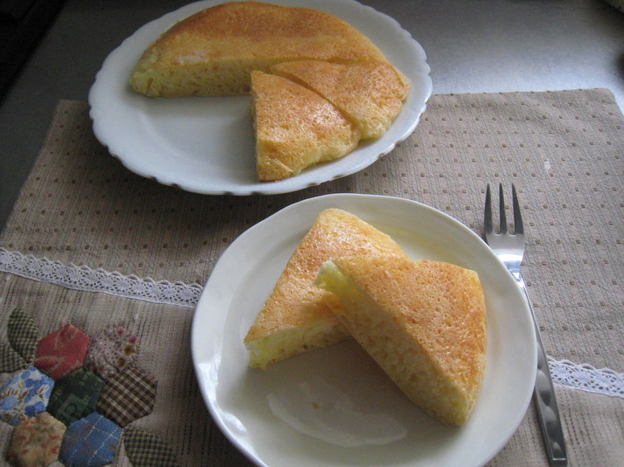 ホットケーキの素でチーズ味なパンケーキの画像