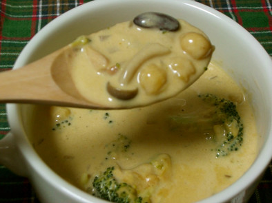 簡単！ルーでお豆のクリームカレースープの写真