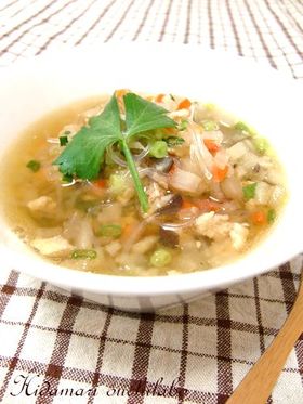 体温まる☆具沢山の食べる和風生姜スープ