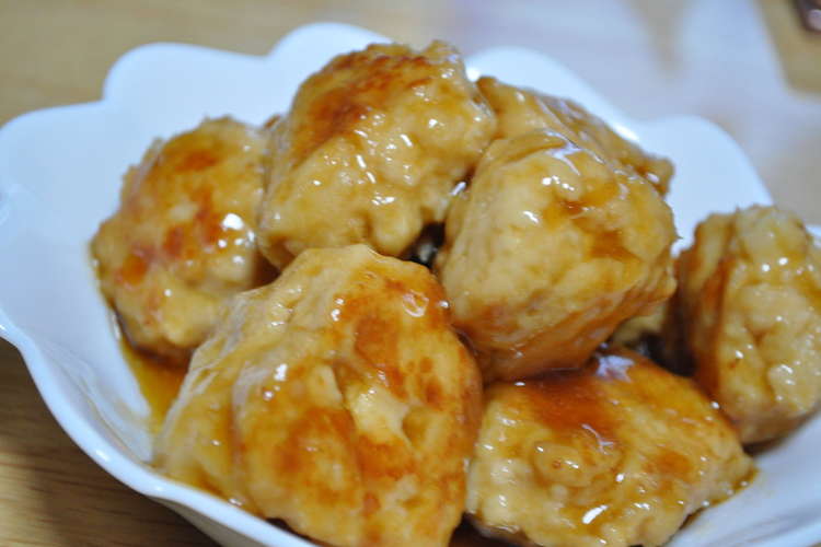 簡単 はんぺん入り照り焼き鶏団子 レシピ 作り方 By 魅美子 クックパッド 簡単おいしいみんなのレシピが360万品