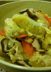 高野豆腐と野菜の卵とじ
