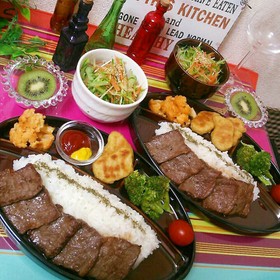 簡単味付け♡わさび醤油deステーキ