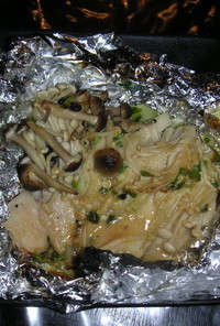 鶏胸肉の味噌マヨホイル焼き
