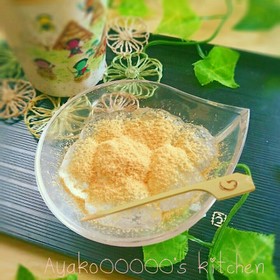電子レンジで簡単☆片栗粉でわらびもち