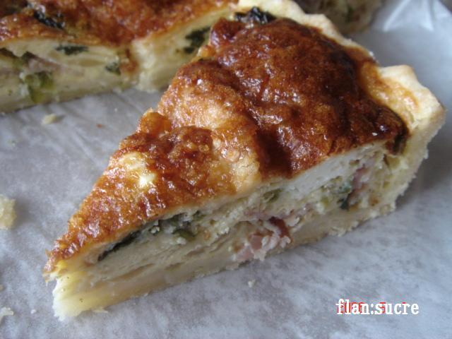 ポーランドソーセージとカラメル玉ねぎのキッシュのレシピ