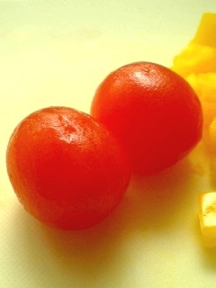 簡単＊プチトマトの湯むきの画像