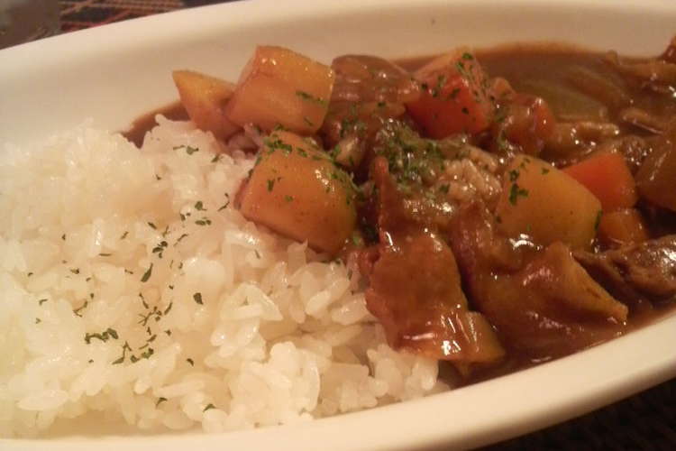 簡単 洋食屋風市販ルーのポークカレー レシピ 作り方 By きぃたんぬ ぼ クックパッド 簡単おいしいみんなのレシピが350万品