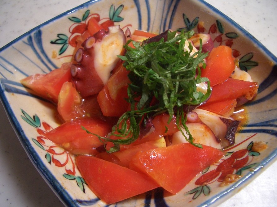 タコ＆トマトの簡単サラダの画像