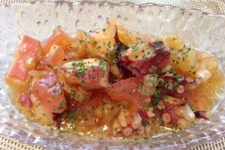 とっても簡単 タコとトマトのマリネ レシピ 作り方 By Pisyu クックパッド