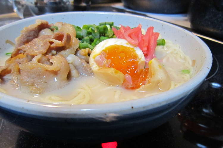 豚バラで簡単とんこつラーメン レシピ 作り方 By わらチョビン クックパッド