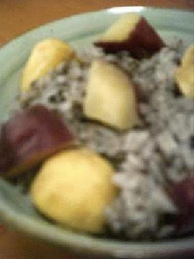 栗＋さつま芋の炊き込みご飯の写真