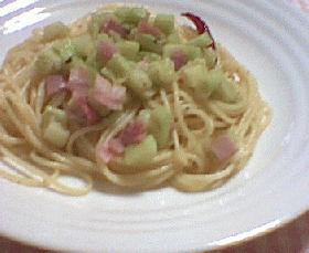 ナスとベーコンのスパゲティ