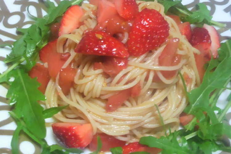 イチゴとトマトの冷製パスタ レシピ 作り方 By がむちょ クックパッド 簡単おいしいみんなのレシピが352万品