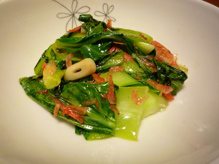 ♡☆シンプル一番♪小松菜と桜海老の塩炒めの画像