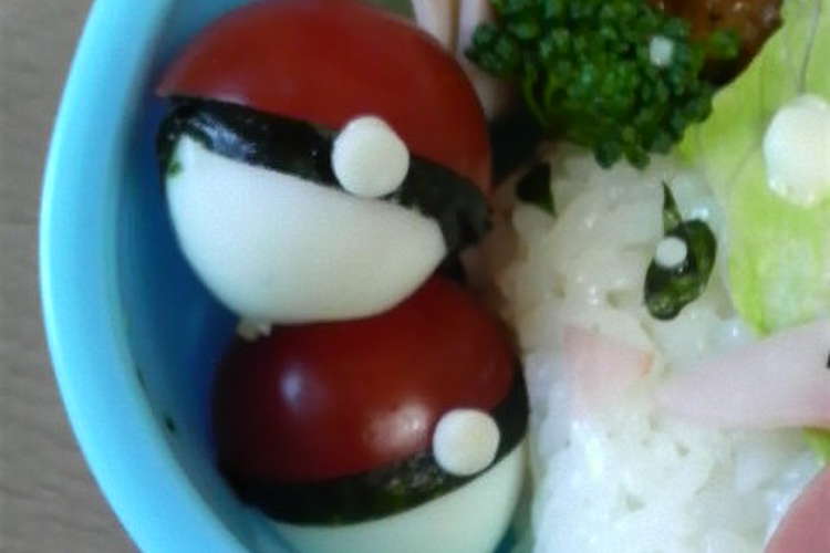 うずらとプチトマトでモンスターボール レシピ 作り方 By Orangeroom クックパッド