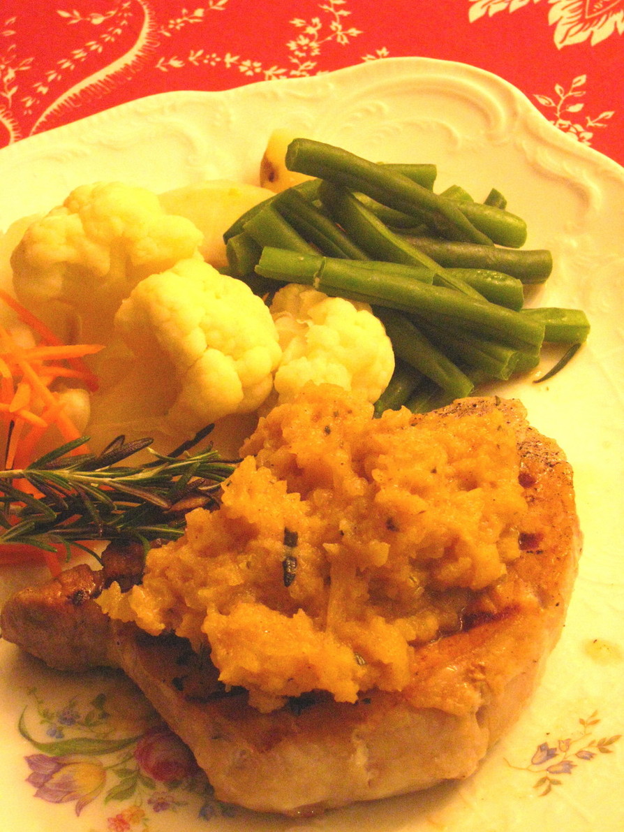 アップルソースポークチョップのレシピ