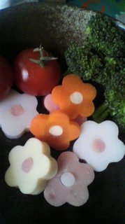 キャラ弁＊チーズとハムの可愛いお花の画像