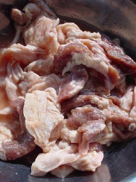 豚ホルモンと豚サガリの下味の付け方の画像