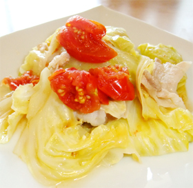 レンジでズボラなキャベツと豚バラ重ね蒸し