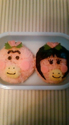 キャラ弁 はなかっぱ♡ももかっぱ
