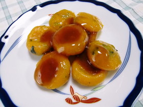 煮物の残りで♪かぼちゃのみたらし団子