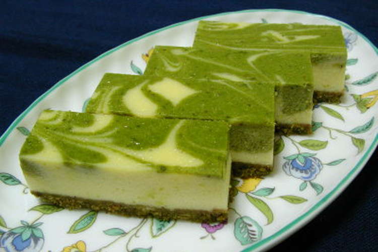 しっとりレアな 抹茶マーブルチーズケーキ レシピ 作り方 By Marimo クックパッド 簡単おいしいみんなのレシピが350万品