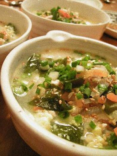 韓国スープかけご飯☆鶏クッパの写真