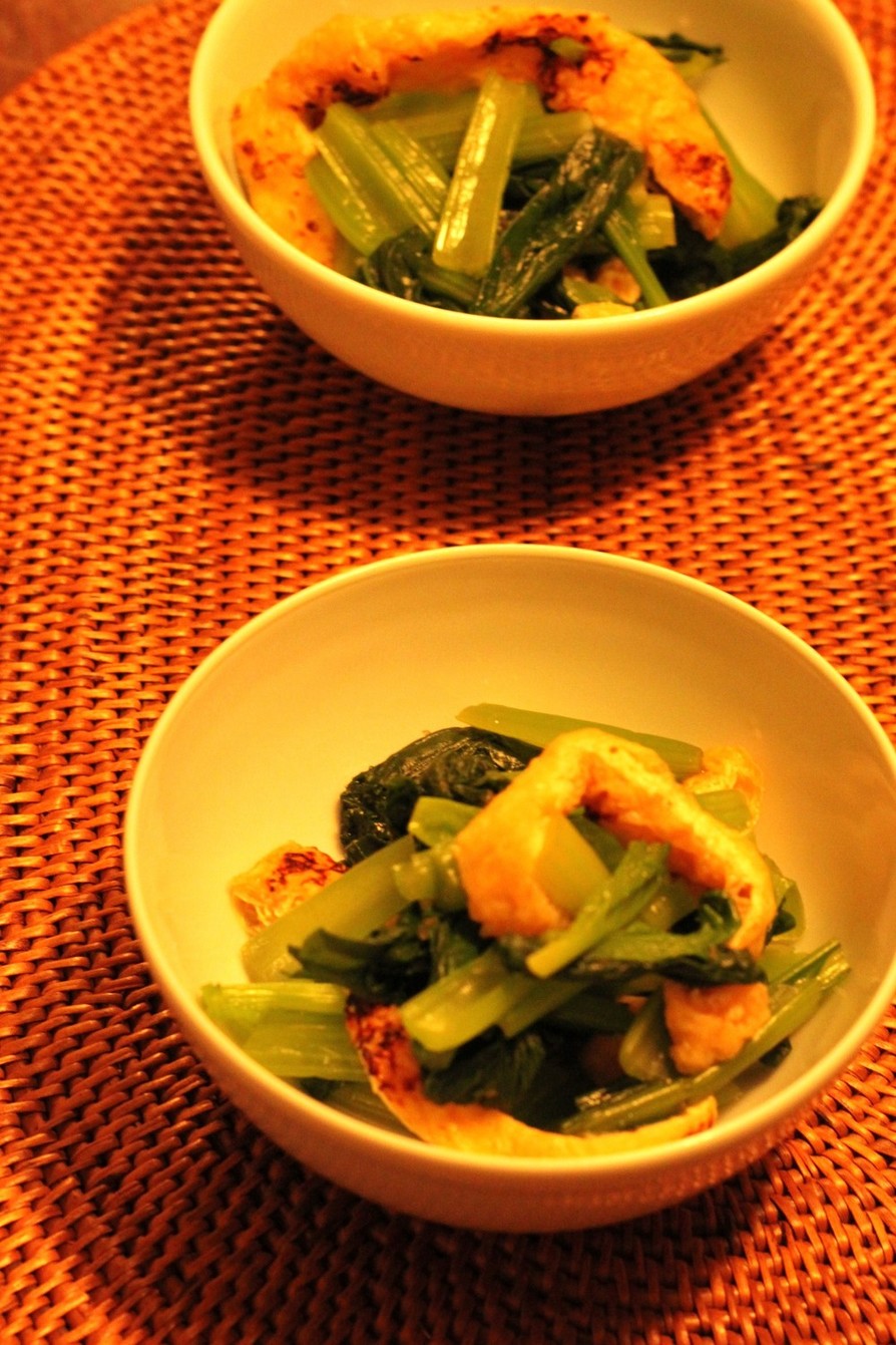小松菜と油揚げのおひたし・柚子胡椒風味の画像