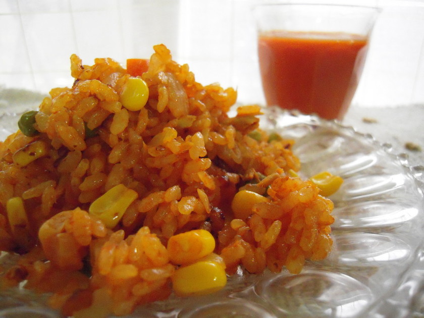 野菜ジュースのピラフ