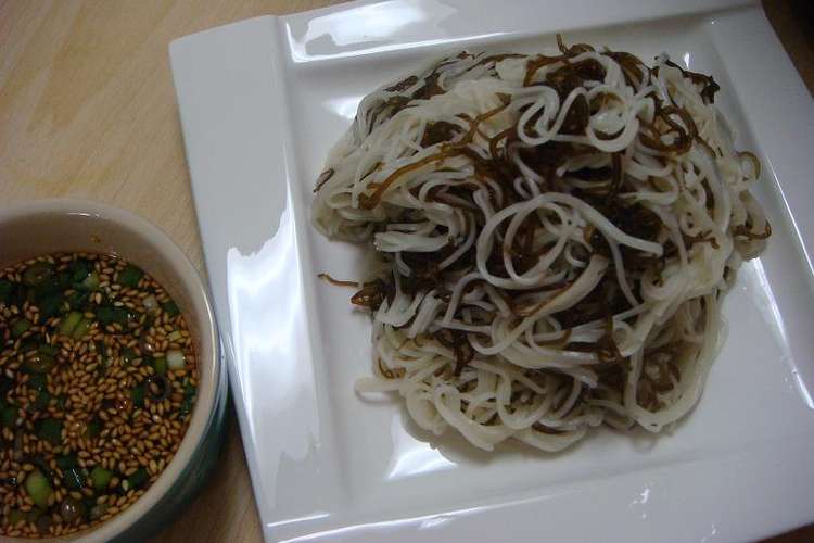 生もずくでヘルシーに さっぱり素麺 レシピ 作り方 By 町田おごじょ クックパッド