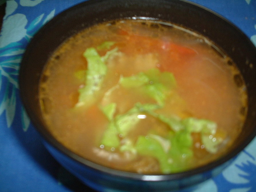 夏にぴったり！！トマトスープの画像