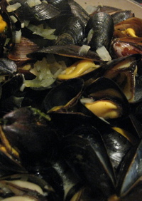 ムール貝(Mussels)の白ワイン蒸し
