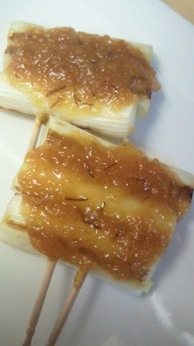 お弁当に☆白ネギの味噌焼き
