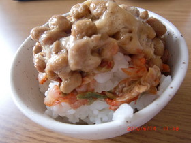 お気に入り★納豆キムチごはん♪