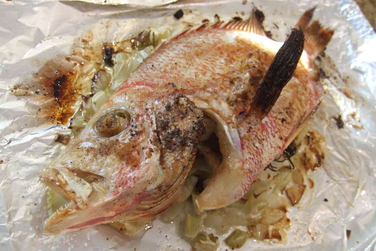 フィンネル 鯛の丸焼き レシピ 作り方 By ｙａｂｕ クックパッド