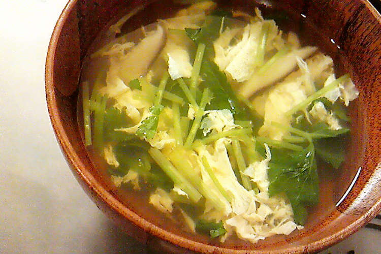 三つ葉が主役 の簡単お吸い物 レシピ 作り方 By るみはちこ クックパッド 簡単おいしいみんなのレシピが352万品