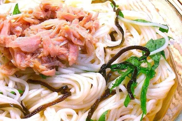 夏のランチに 塩昆布と大葉のさっぱり素麺 レシピ 作り方 By ママdeko クックパッド 簡単おいしいみんなのレシピが360万品