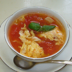 やさしい味のトマトかき玉スープの画像