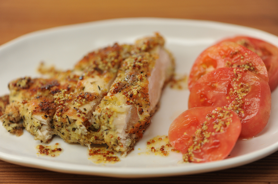 鶏胸肉のマスタードクリームソース添え レシピ